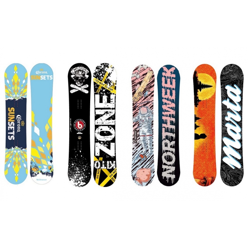 Múltiple Punto muerto tubería snowboard personalizable