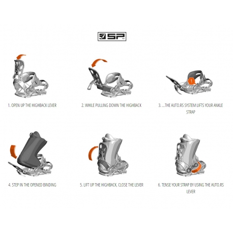 SP BINDING PRIVATE 白　M 21-22 SP Private 24/25 Snowboard Binding shown in White/Grey – SP