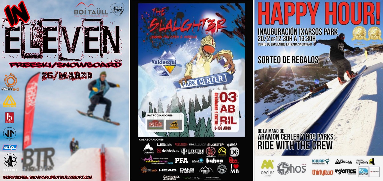 Eventos snowboard 2017 patrocinados por BeXtreme
