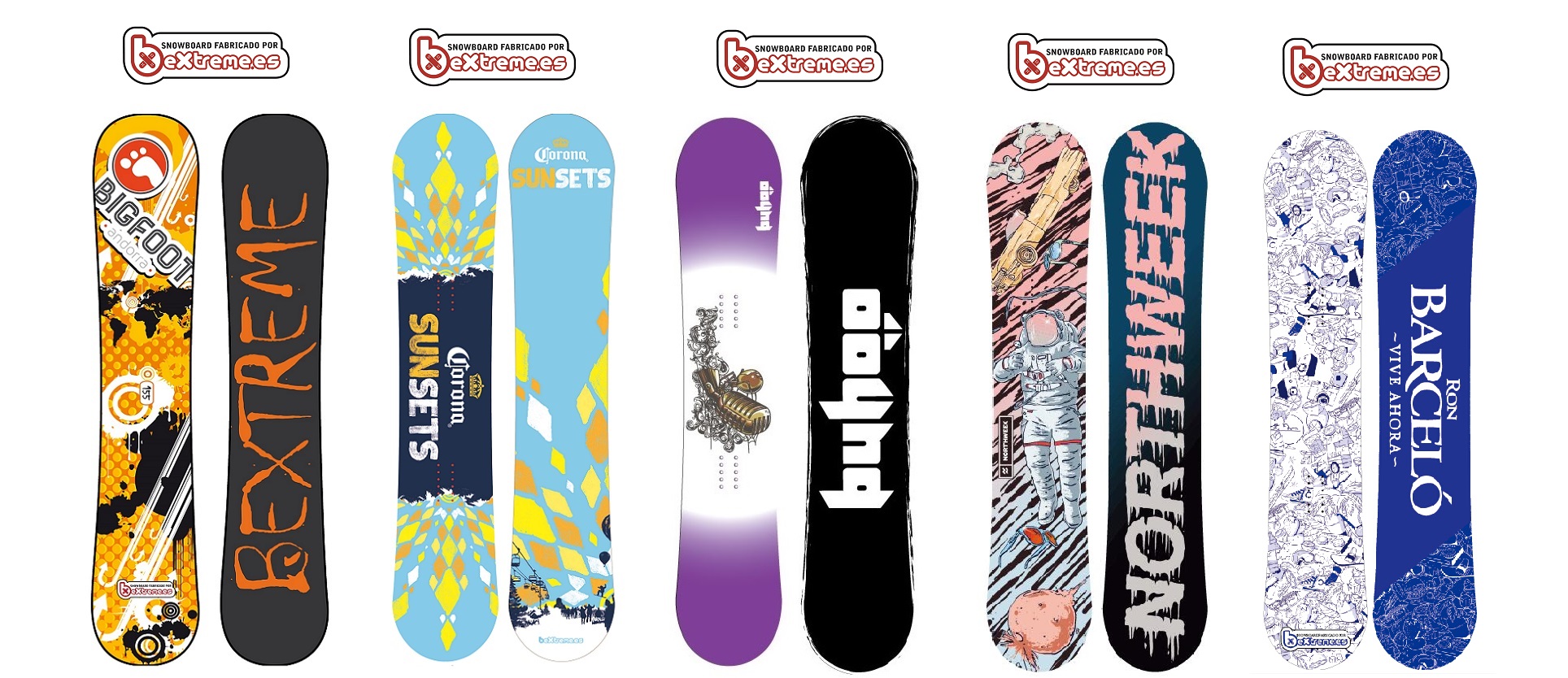 Snowboards personalizados para empresas/marcas