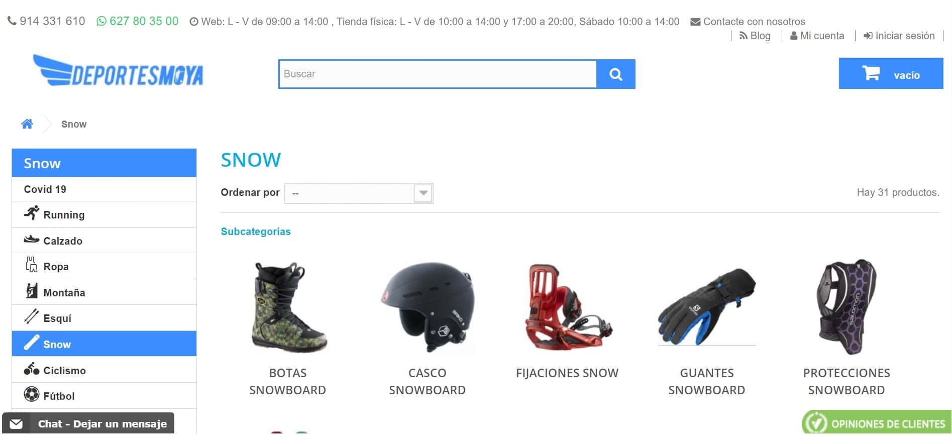 tienda snowboard online madrid